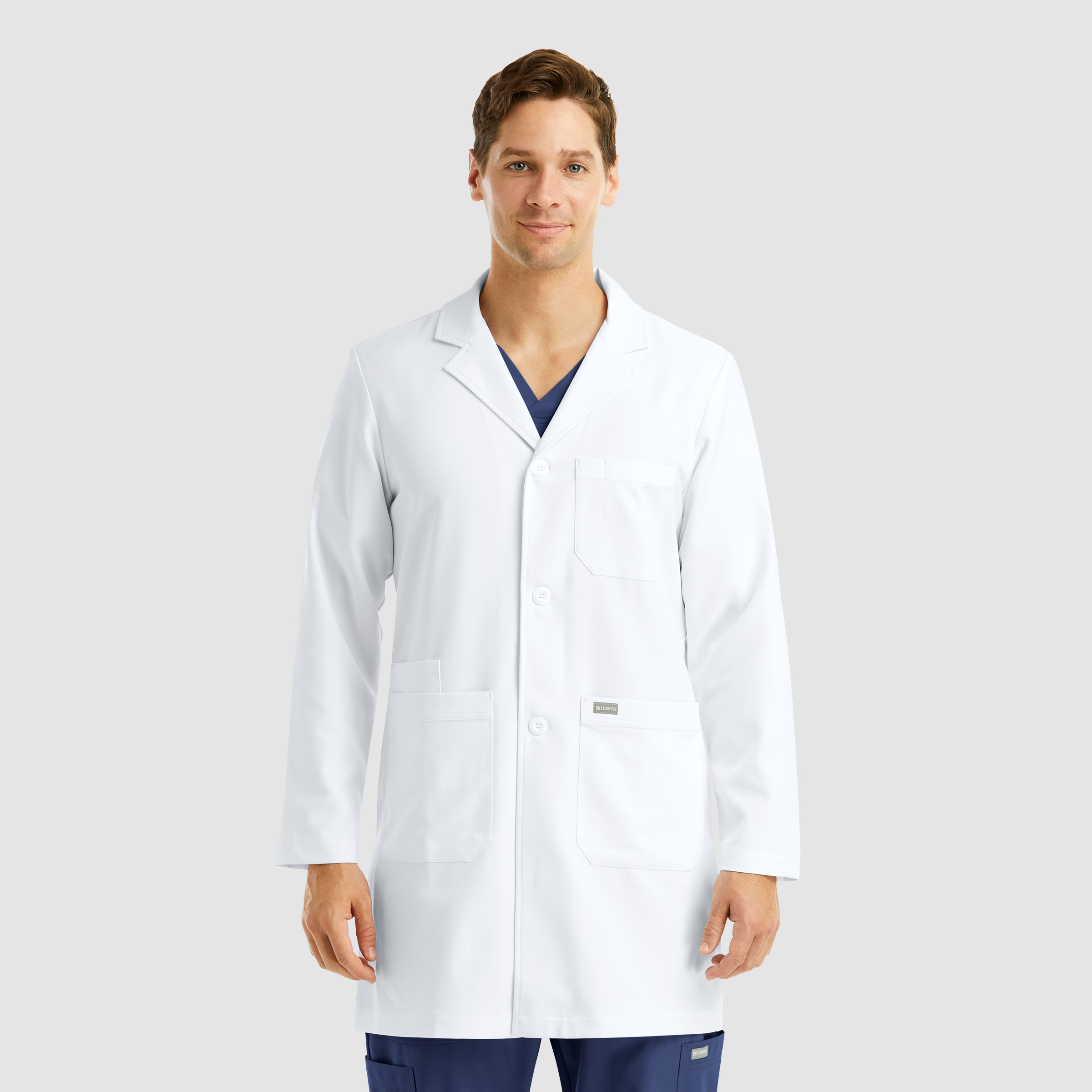 Men  Lab Coat  5872  Mens Mid Length Lab Coat