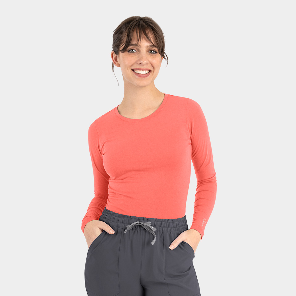 Women  Tops  6909  Womens Long Sleeve Underscrub Tee